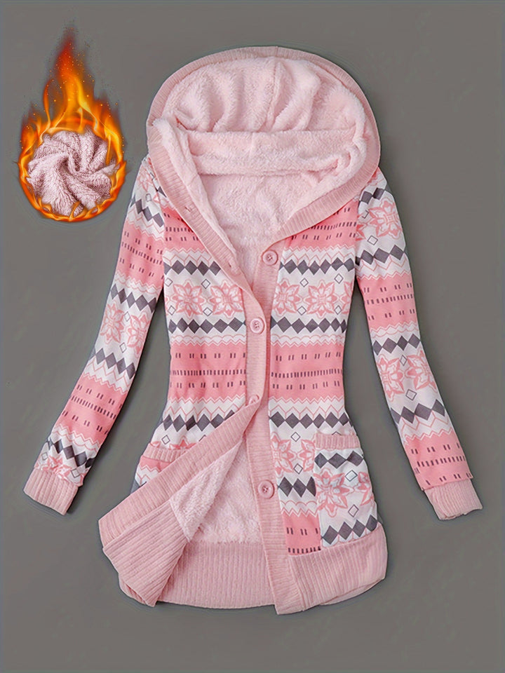 Lässiger Damen Cardigan mit Geo-Print