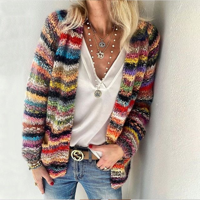 Fiona Gestreifter Damen Cardigan