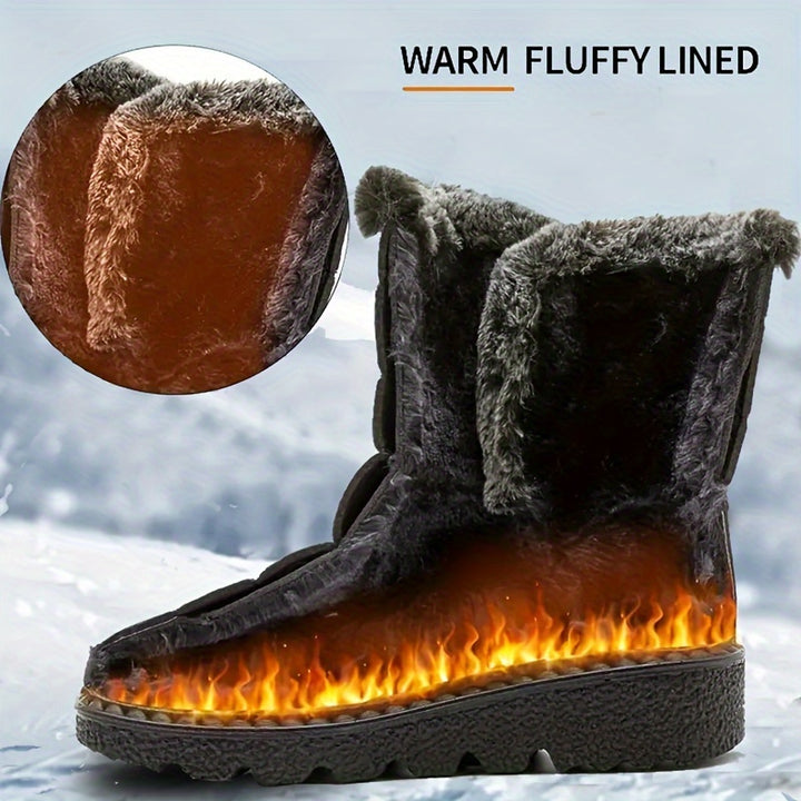 Gefütterte wasserdichte Damen Winterstiefel