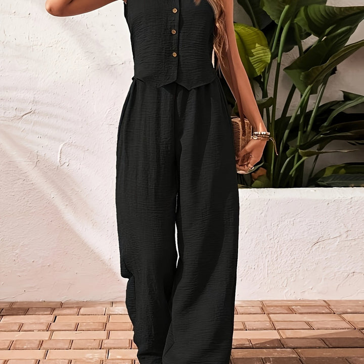 Schickes Damen V-Ausschnitt Set