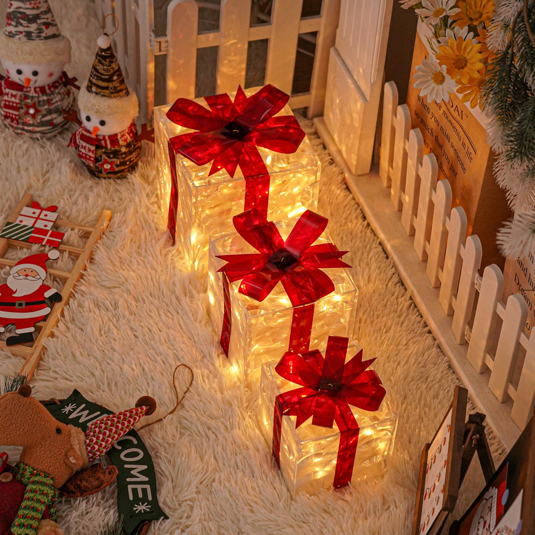 Festliche Damen Weihnachtsgeschenkboxen 3er-Set