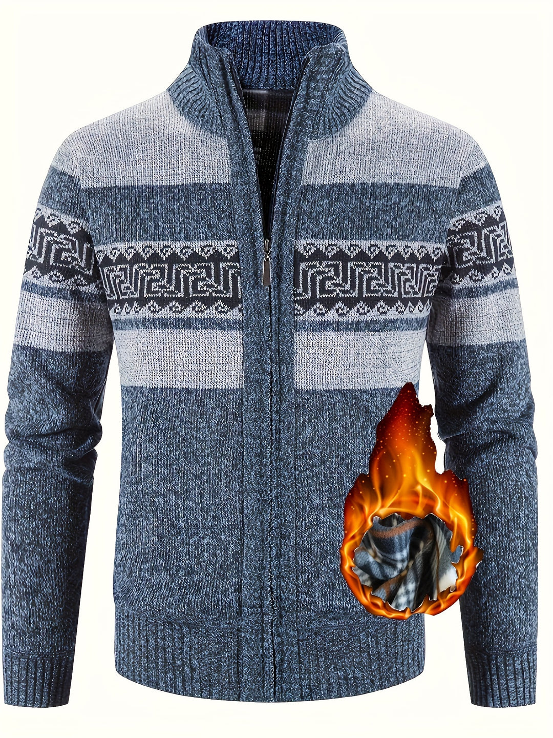 Warm gefütterter Damen Strickpullover