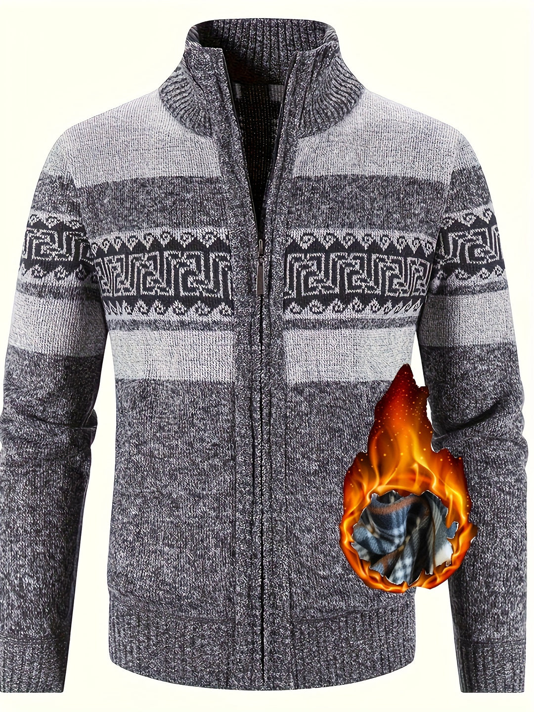 Warm gefütterter Damen Strickpullover