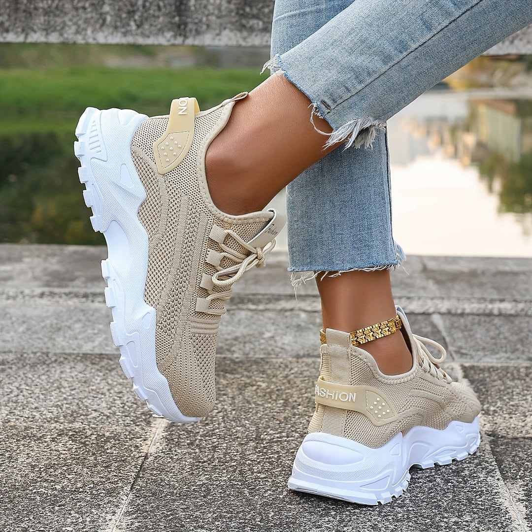 Atmungsaktive Bequeme Damen Strick-Sneaker