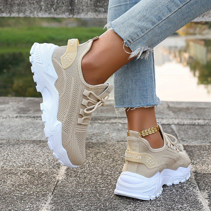 Atmungsaktive Bequeme Damen Strick-Sneaker