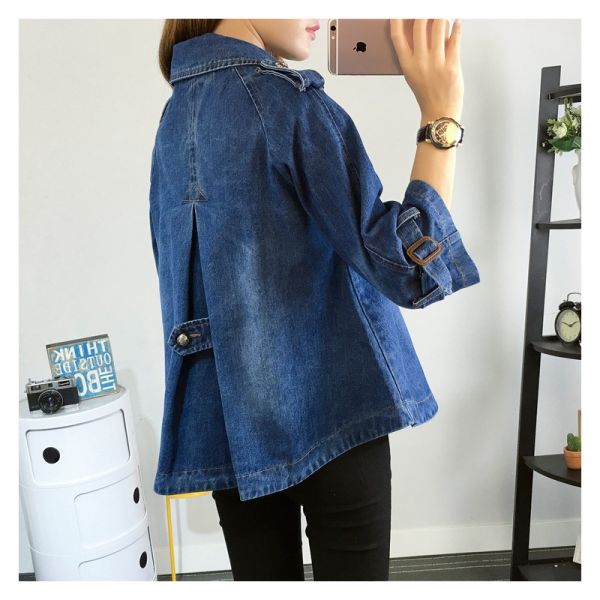 Eleganter Damen Denim-Cape