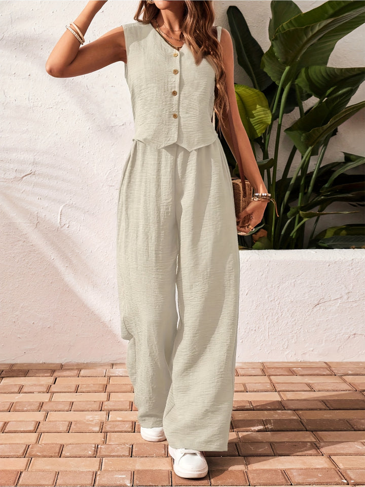 Schickes Damen V-Ausschnitt Set