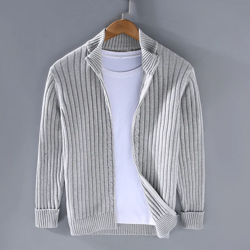 Klassischer Gestrickter Herren Cardigan