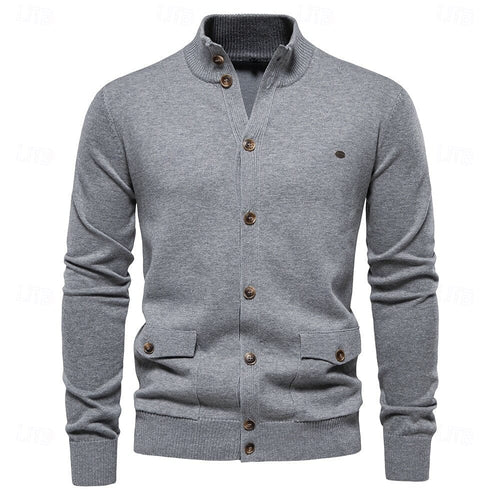 Klassischer Herren Strickjacke Cardigan