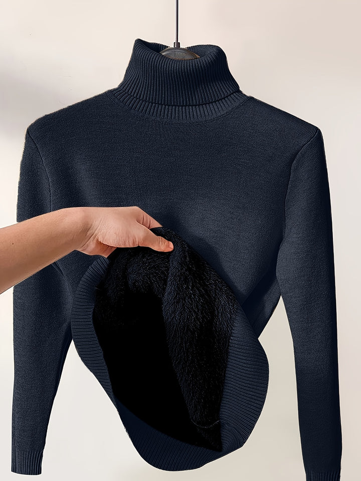 Warmer Lässiger Damen Rollkragenpullover