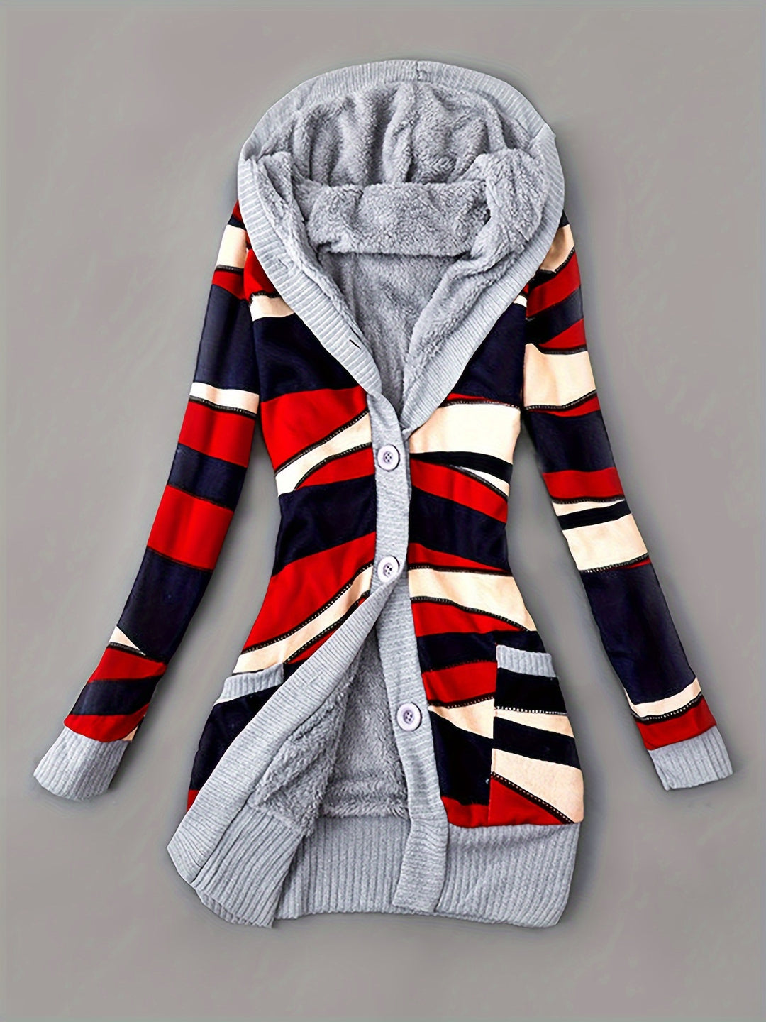 Lässiger Damen Cardigan mit Geo-Print