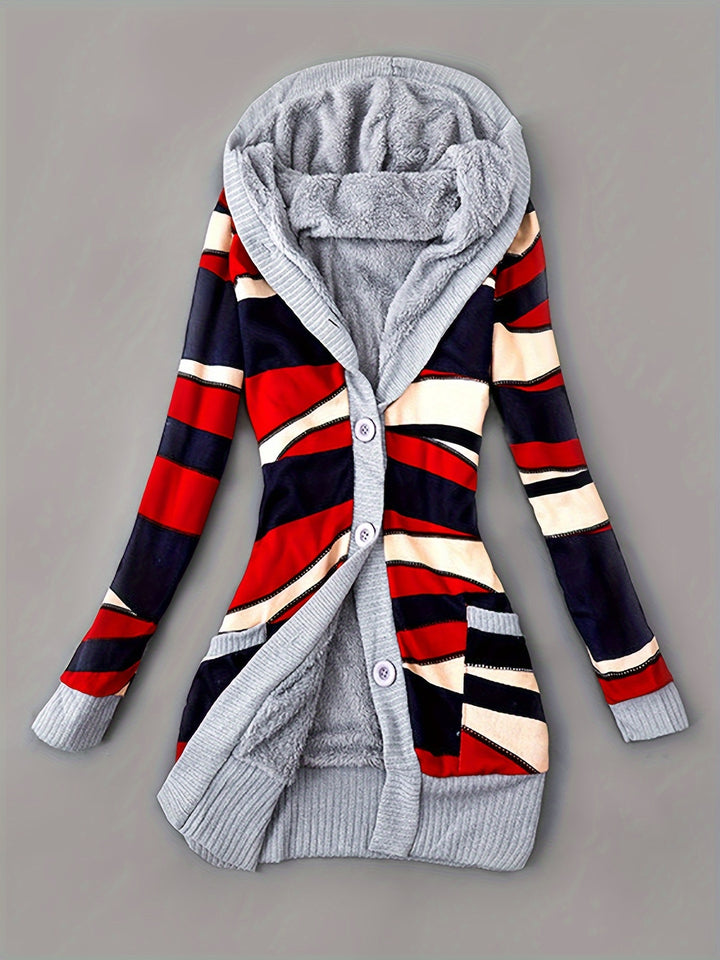 Lässiger Damen Cardigan mit Geo-Print