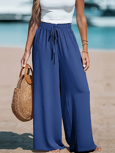 Fließende Weite Damen Palazzo-Hose