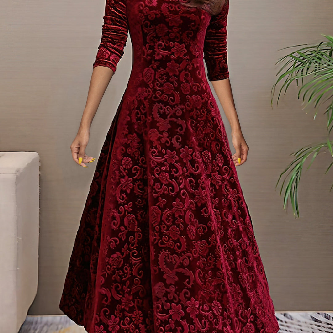 Elegantes Damen Langarmkleid