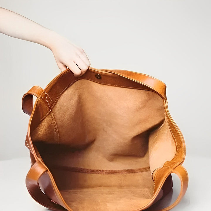 Klassische Vintage Damen Ledertasche
