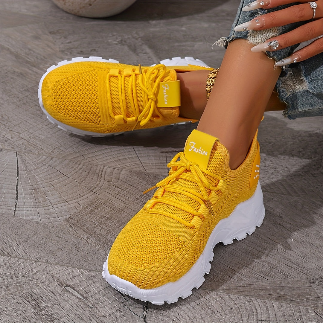 Atmungsaktive Bequeme Damen Strick-Sneaker