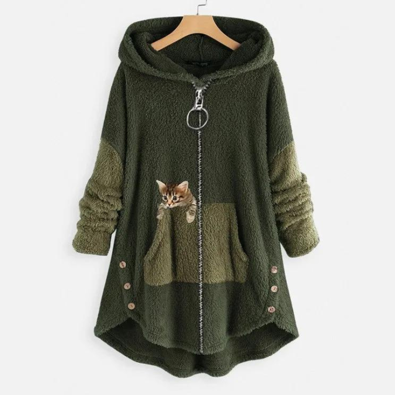 Agnes Kuschelig Damen Teddy-Hoodie