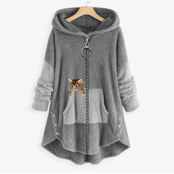 Agnes Kuschelig Damen Teddy-Hoodie