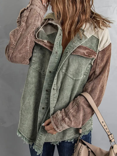 Mirona - Schöne & Gemütliche Damen Retro Cord Jacke