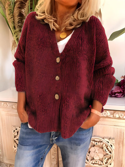 Ulla - Komfortabler Damen Cardigan mit V-Ausschnitt