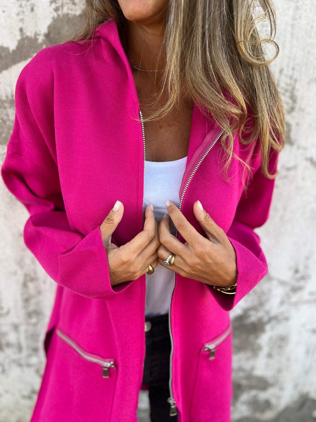 Jula Lässiger Damen Strickjacke mit Reißverschluss