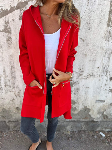 Jula Lässiger Damen Strickjacke mit Reißverschluss