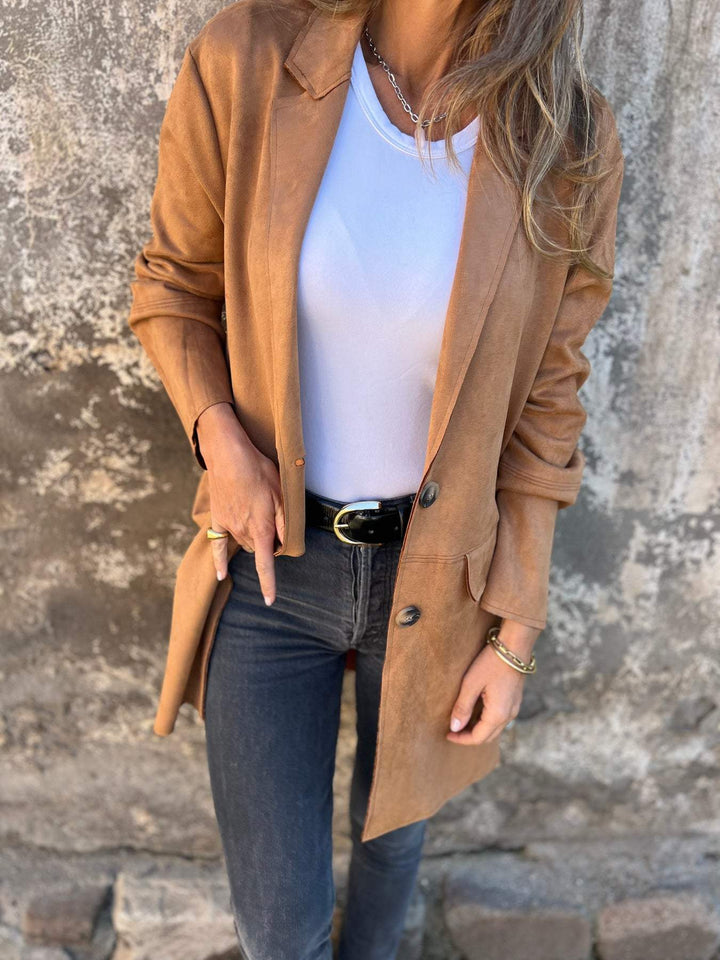 Matilda Zeitloser Damen Kunstwildleder-Mantel