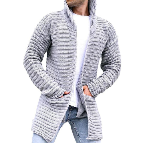 Modische Herren Strickjacke mit Stehkragen