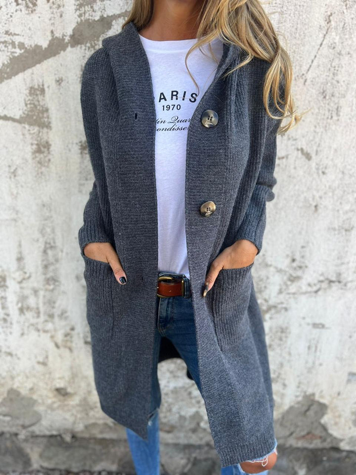 Elegant Langer Damen Strickjacke
