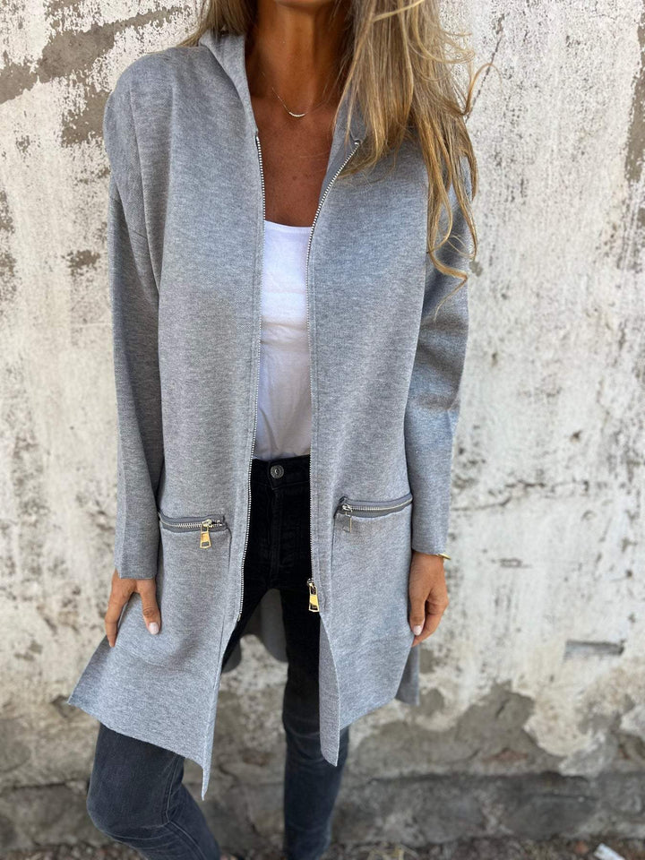 Jula Lässiger Damen Strickjacke mit Reißverschluss