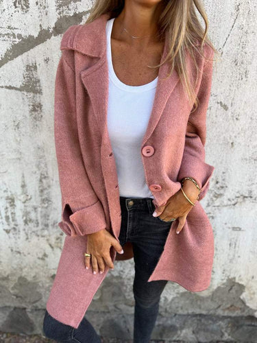 Baylea Klassischer Damen Mantel mit Knopfleiste