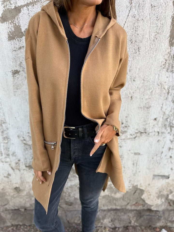 Jula Lässiger Damen Strickjacke mit Reißverschluss