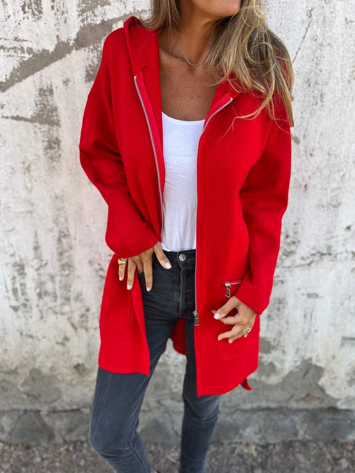 Jula Lässiger Damen Strickjacke mit Reißverschluss
