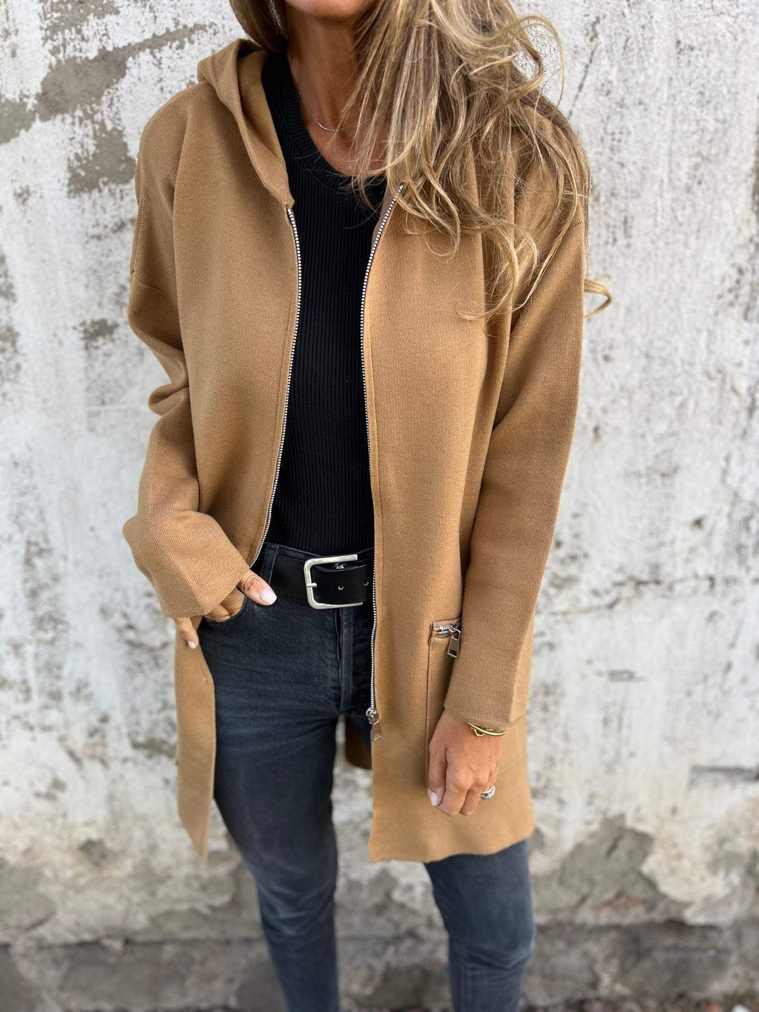 Jula Lässiger Damen Strickjacke mit Reißverschluss