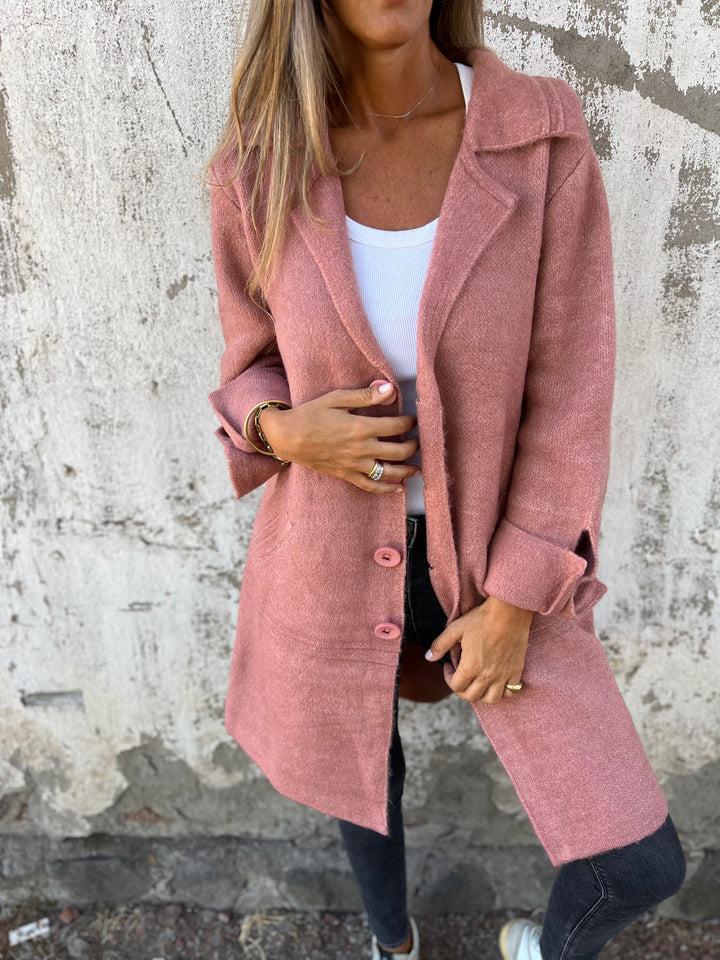 Baylea Klassischer Damen Mantel mit Knopfleiste