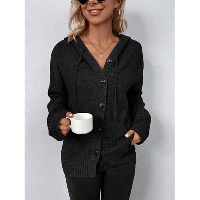 Komfortabler Damen Kapuzen Cardigan