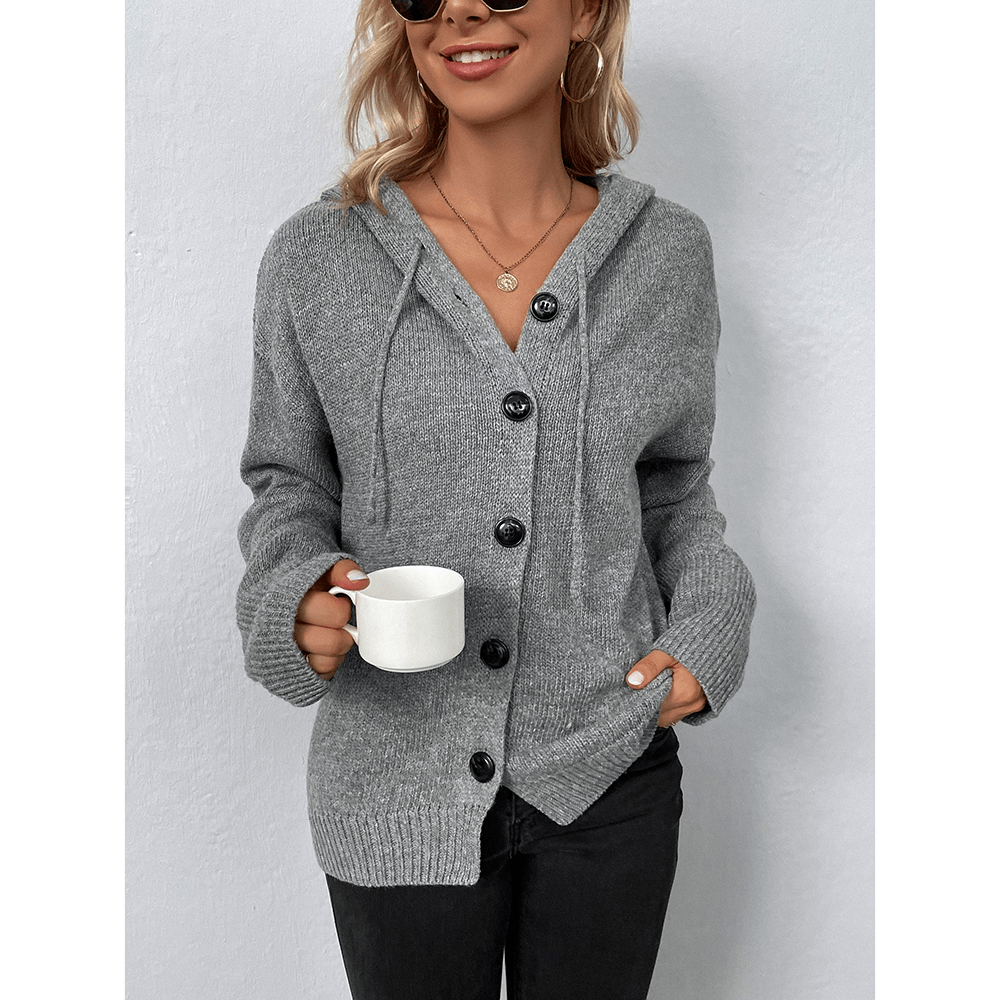 Komfortabler Damen Kapuzen Cardigan