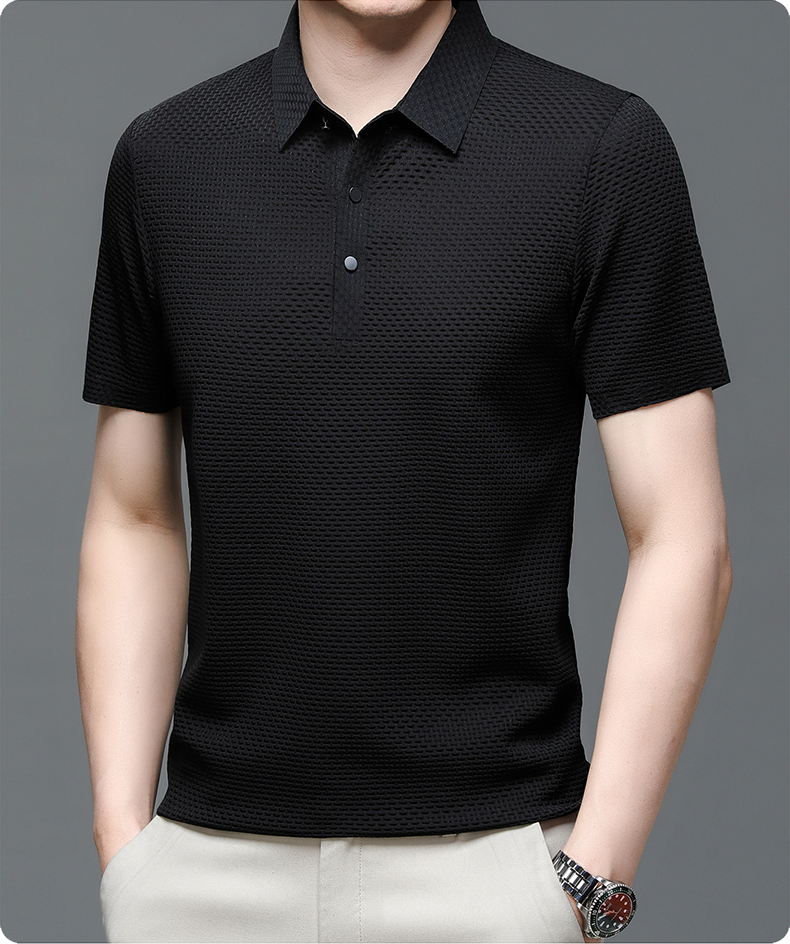 Lässiges Herren T-Shirt mit Knopfleiste