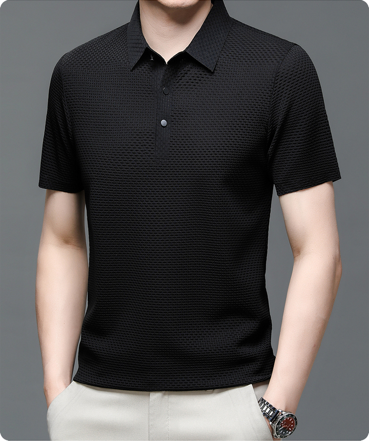 Lässiges Herren T-Shirt mit Knopfleiste