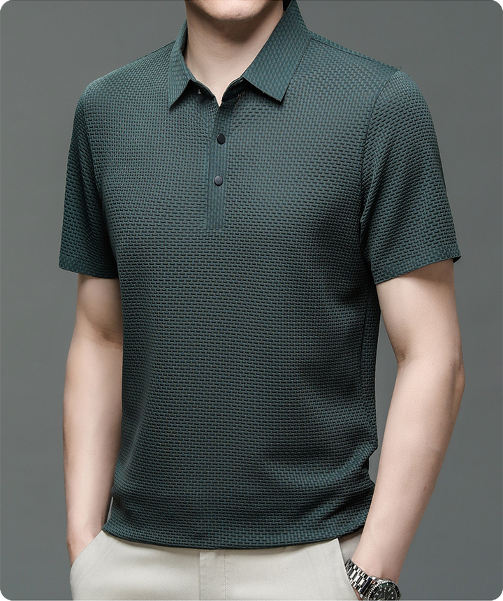 Lässiges Herren T-Shirt mit Knopfleiste