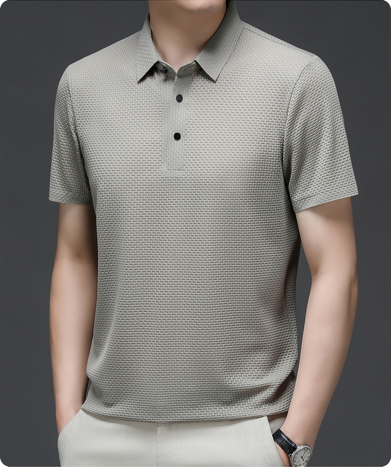 Lässiges Herren T-Shirt mit Knopfleiste