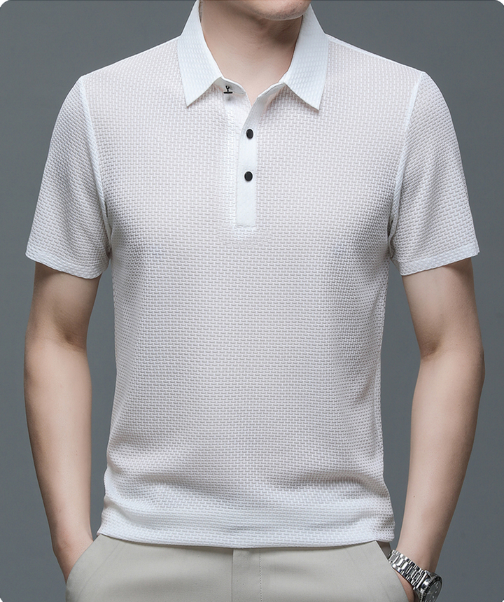 Lässiges Herren T-Shirt mit Knopfleiste