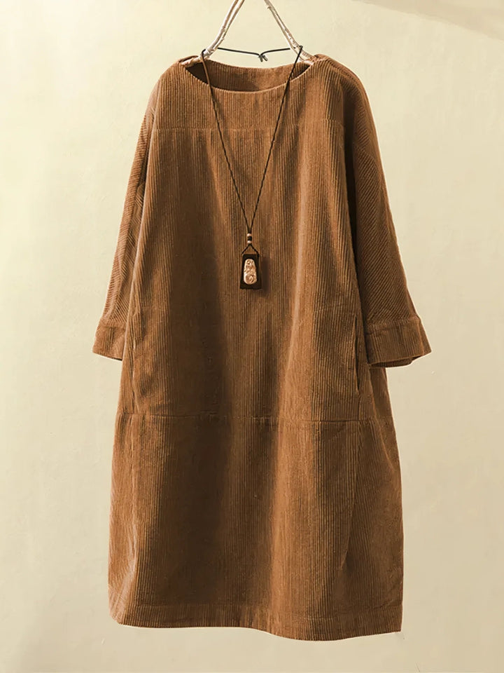 Elegantes langes Damen Herbstkleid