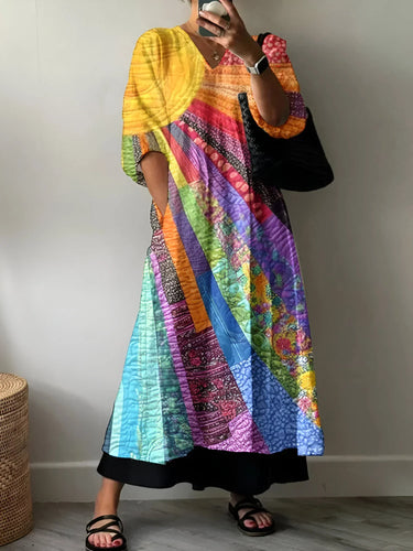 Valeria Buntes Damen Kleid