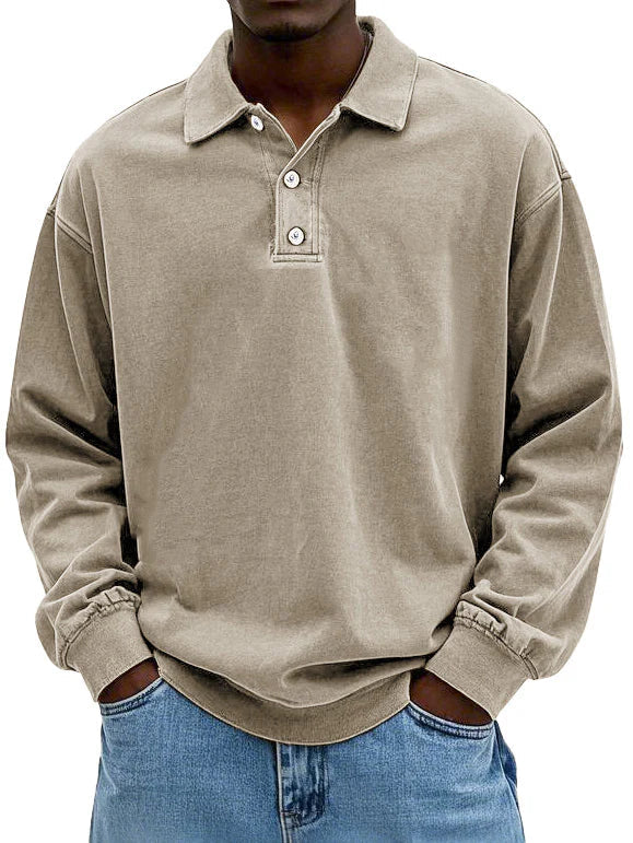 Lorenzo Klassisches Herren Langarm-Poloshirt