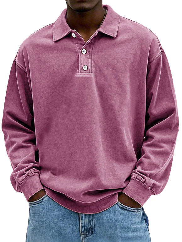 Lorenzo Klassisches Herren Langarm-Poloshirt