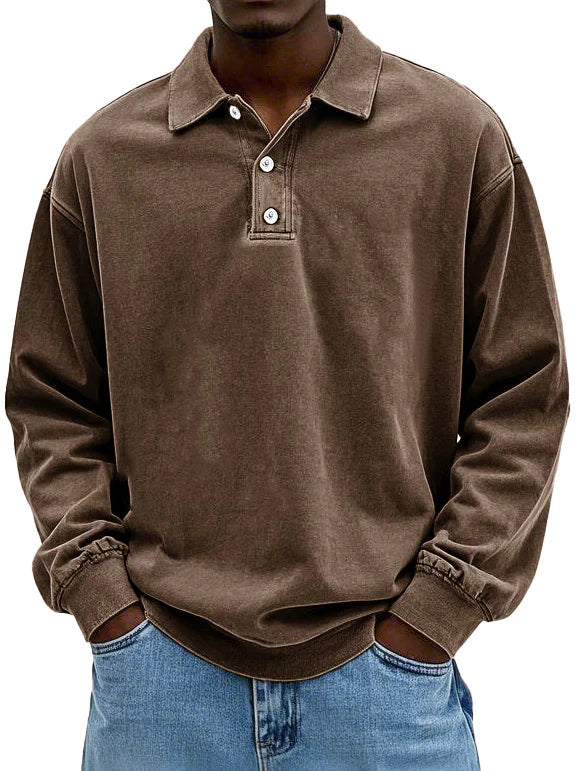 Lorenzo Klassisches Herren Langarm-Poloshirt