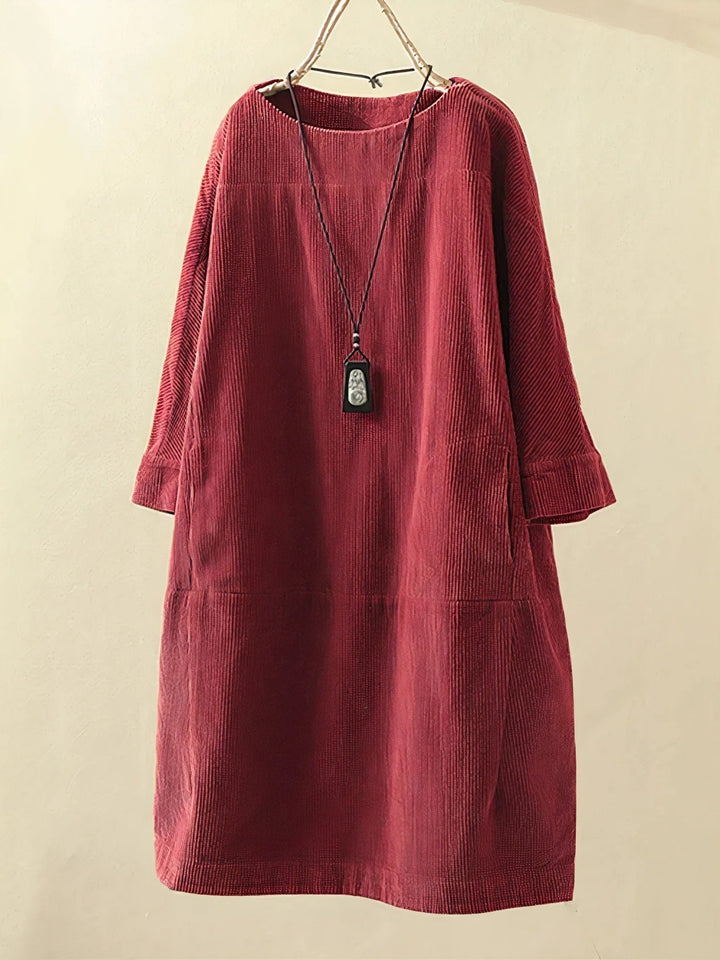 Elegantes langes Damen Herbstkleid